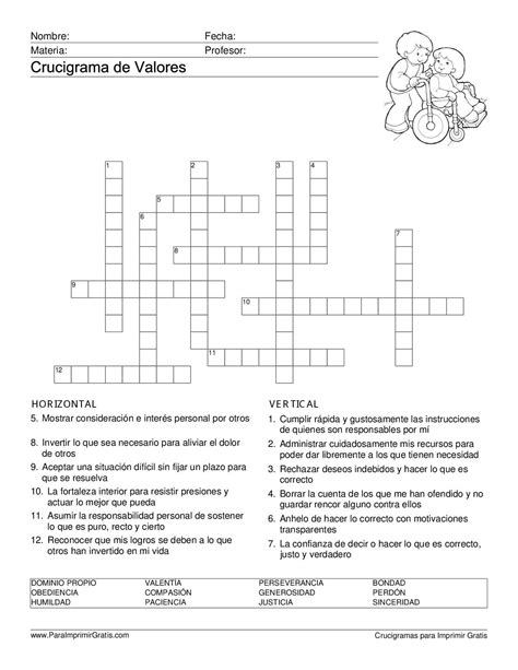 A Crossword Puzzle With Teddy Bears On It
