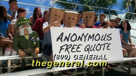That focuses on auto insurance. The General TV Commercial, 'Anonymous Quote' - iSpot.tv