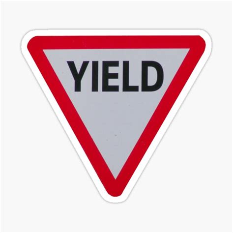 Yield Sign Stickers Redbubble