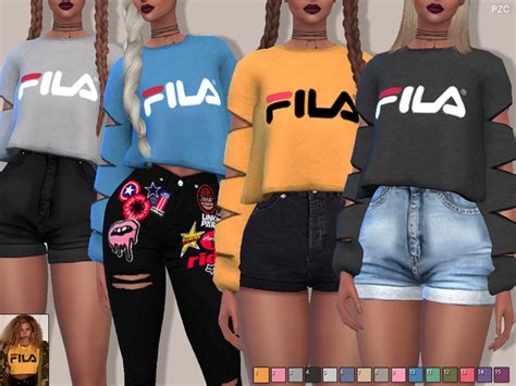 Sporty Sweatshirts 010 By Pinkzombiecupcakes At Tsr Sims 4 Updates