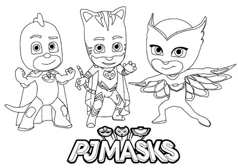 Printable and coloring pages of pj masks. Catboy, Owlette et Gekko - Coloriage PJ Masks - Coloriages ...