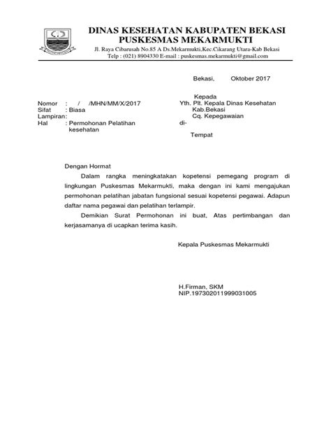 Contoh Surat Permohonan Bantuan Tenaga Medis Delinewstv