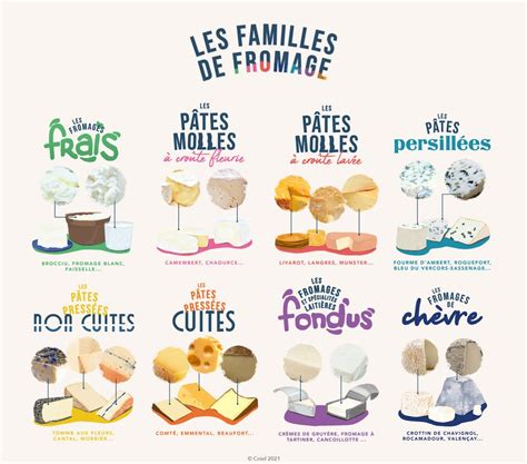 Autour De La Gastronomie Infographie Familles De Fromage