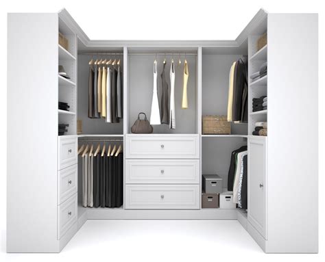 Versatile White 108 Corner Storage Wardrobe From Bestar 40875 17