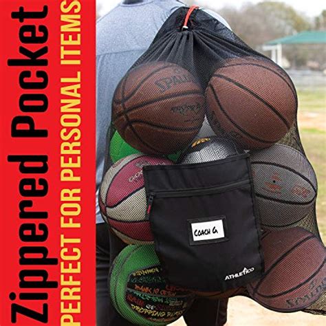 Athletico Extra Large Ball Bag Mesh Soccer Ball Bag Heavy Duty Drawstring Bags Hold