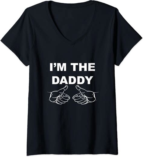 womens i m the daddy v neck t shirt clothing shoes and jewelry
