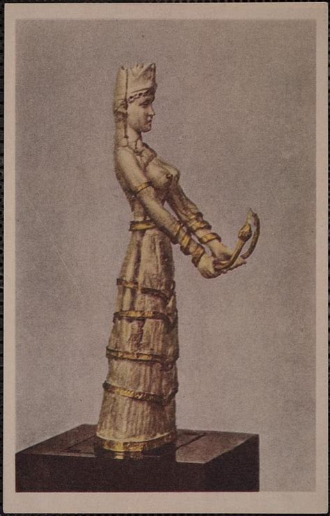 Minoan Snake Goddess Ivory And Gold 16th Century B C Museum Of Fine