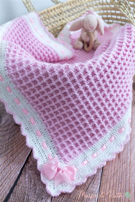 Crochet Waffle Stitch Baby Blanket The Annabel Blanket Maisie And Ruth