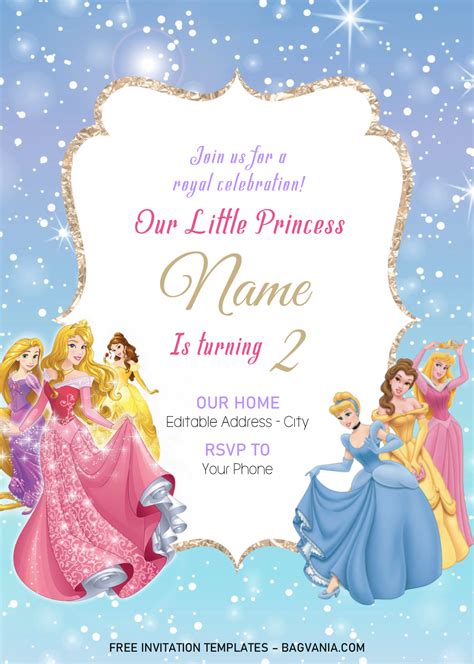 Princess Birthday Party Invitation Template