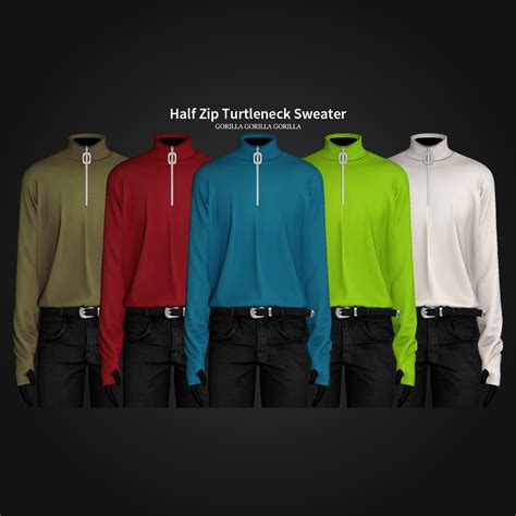 Half Zip Turtleneck Sweater Gorilla X3