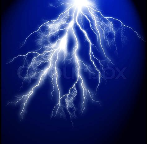Looking for the best apple 3d wallpaper? Electric lightning on a dark blue background | Stock Photo ...