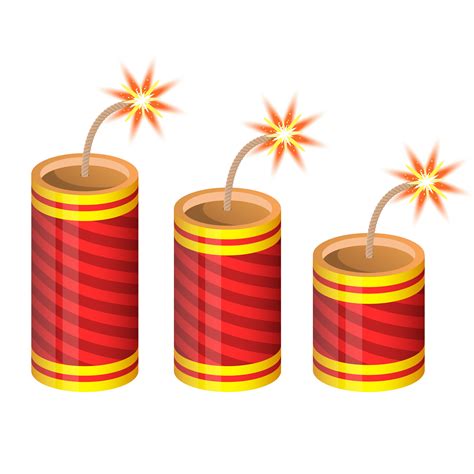 Red Firecrackers Isolated 1268037 Vector Art At Vecteezy