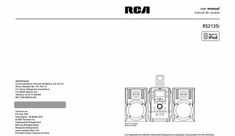 rca sps3600 stereo system user manual