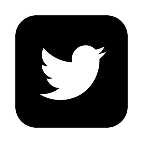 Glossy square icon on white background. twitter-square-logo | Dome of Visions