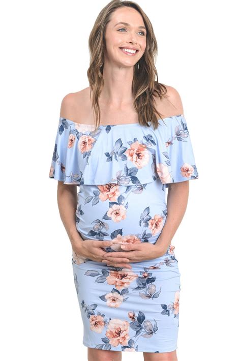 Maternity Styles Clingy Maternity Maxi Dress Hello Miz Womens