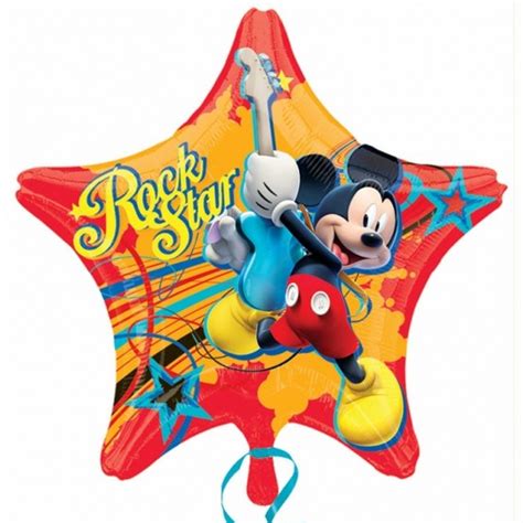 18in Mickey Rock Star Shape Foil Mylar Balloon Balloon Warehouse