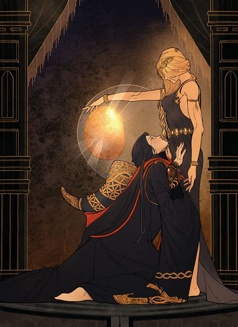Queen Marika The Eternal And Rennala Queen Of The Full Moon Elden Ring Drawn By Brush Brush2h