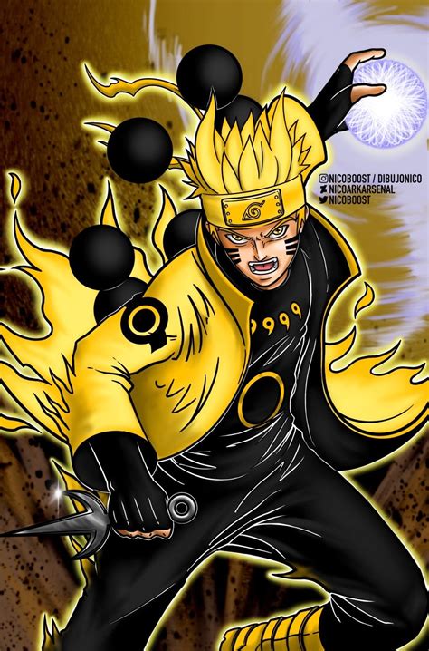 Naruto Modo Sabio De Los Seis Caminossix Paths Sage Mode Naruto Art