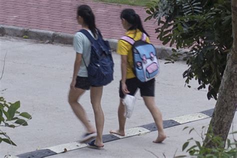 Barefoot High School Students