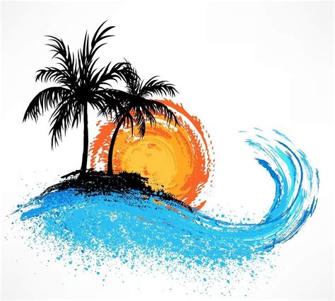 Summer Acuarelas Palm Tree Sketch Palm Tree Drawing Tree Sketches Palm Tree Sunset Palm