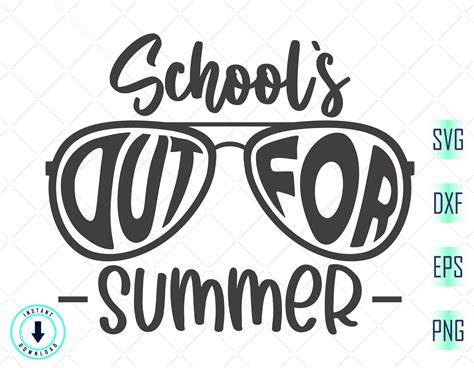 Schools Out For Summer Svg Summer Break Svg Teacher Etsy