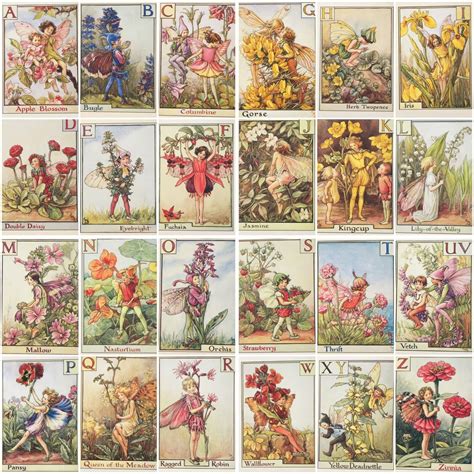 Flower Fairy Alphabet Postcards Cicely Mary Barker Fairies Choose