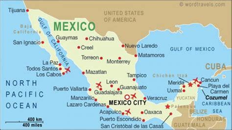 Le Mexique Carte De Laéroport Mexique De Laéroport International De