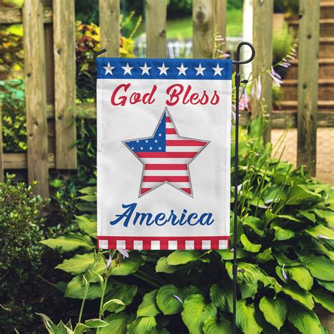 God Bless America Garden Flag 12x18 In Etsy