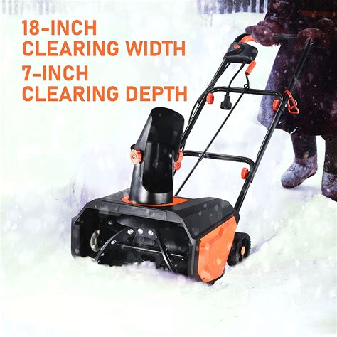 Review Kapoo Snow Thrower Electric Snow Blower 18 Inch Overload