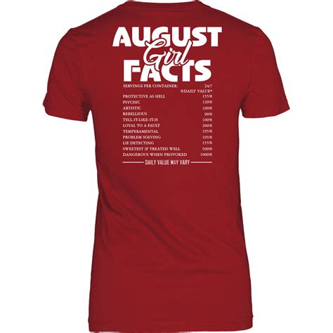 Limited Edition August Girl Facts Shirts And Hoodies
