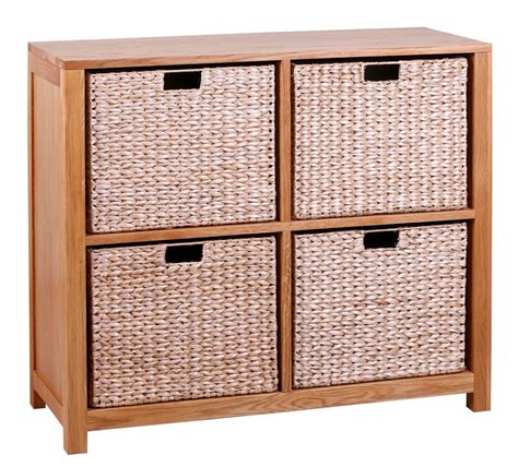 Waverly 4 Basket Storage Unit Buy Furniture Online Oak Furniture