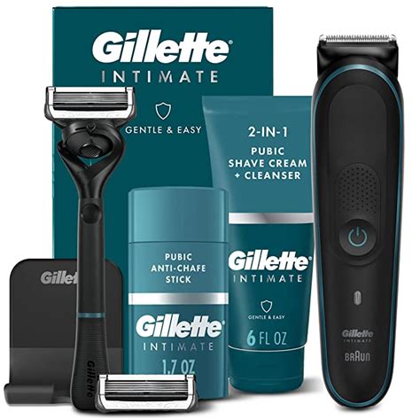 gillette intimate men s pubic trimmer skinfirst waterproof cordless wet dry use w men s
