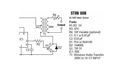 electric stun gun taser schematic