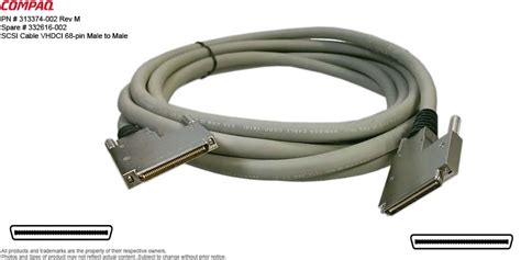 Scsi Cable Vhdci 68 Pin Male To Vhdci 68 Pin Male Compaq 313374 002