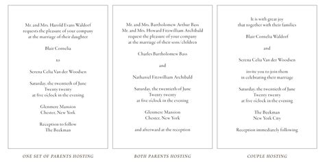 Wedding Invitation Etiquette Series Invitation Wording