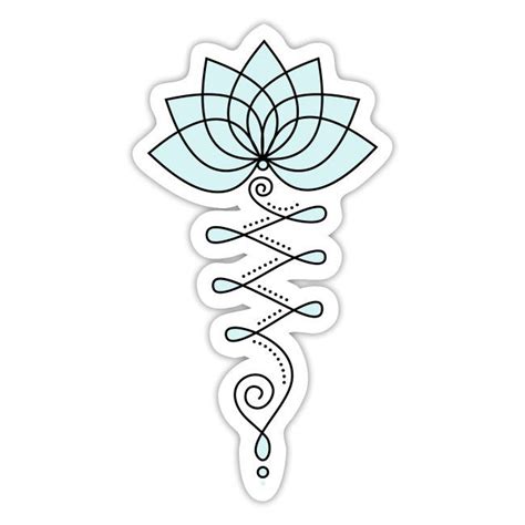 Unalome Lotus Lotusblüte Yoga Buddhismus Symbol - Sticker | WAHRZEICHEN