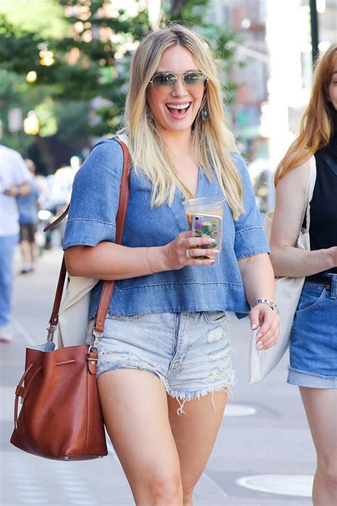 Hilary Duff In Denim Shorts Out In New York 06242017 Hawtcelebs