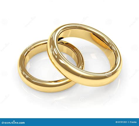 Two 3d Gold Wedding Ring Stock Illustration Illustration Of Married
