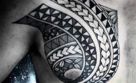 50 Polynesian Chest Tattoo Designs For Men Tribal Ideas Tribal Chest