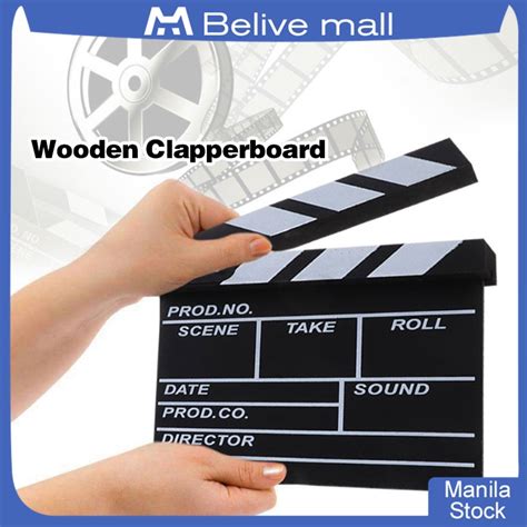 Wooden Clapboard Director Film Movie Cut Action Scene Slateboard