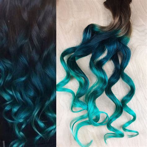 Blue Dip Dye Hair