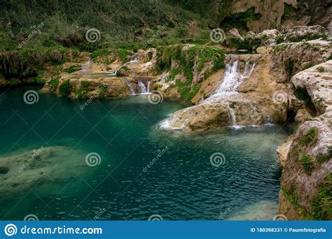 Natural Beautiful Pool Made From Limestone Stock Image