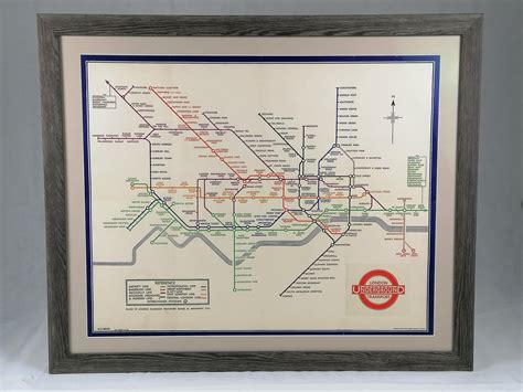 1970 London Underground Station Map Quad Royal Paul Garbutt