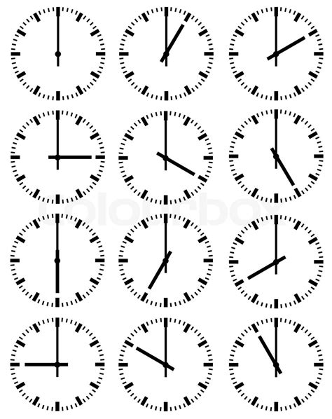 Illustration Of Clocks Stock Image Colourbox