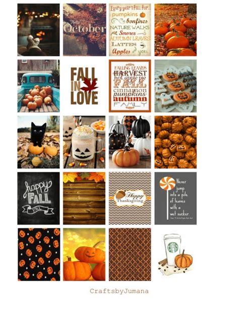 Printable Fall Stickers