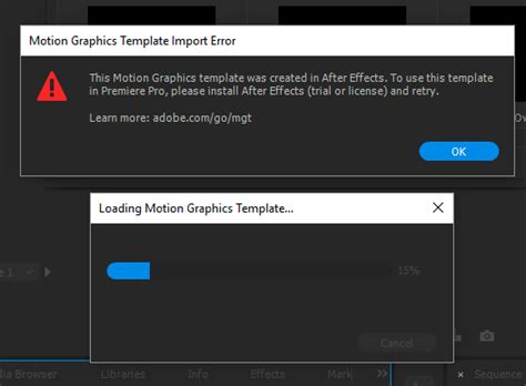 And much more on aedownload.com. Motion Graphics templates import error