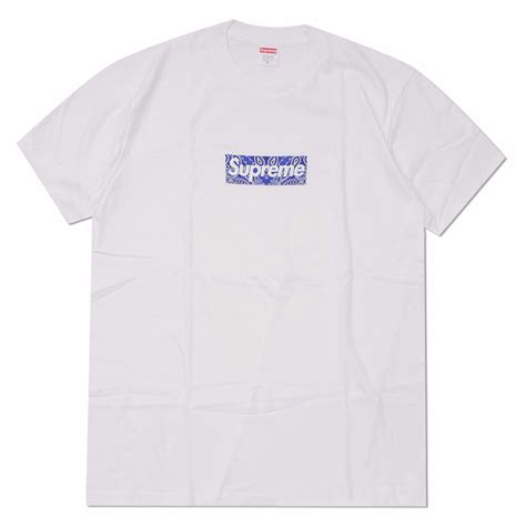 Supreme 19fw Bandana Box Logo Tee Bandana Box Logo T Shirt White White