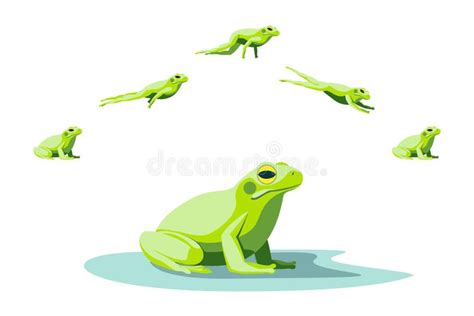 Cartoon Frog Jumping Stock Illustrations 1086 Cartoon Frog Jumping