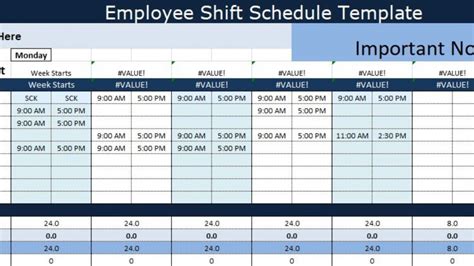 Get Our Sample Of Employee Shift Work Schedule Template For Free