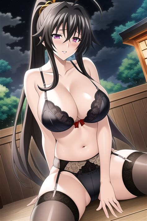 Akeno In Her Underwear By Neonblueblade On Deviantart